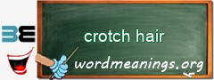 WordMeaning blackboard for crotch hair